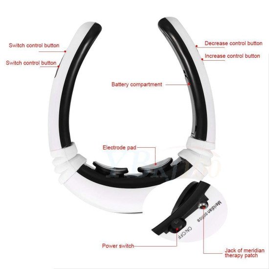 Electric Neck Massagers Adjustable Heated Deep Tissue Pain Relief for Neck and Cervical Comfort 
