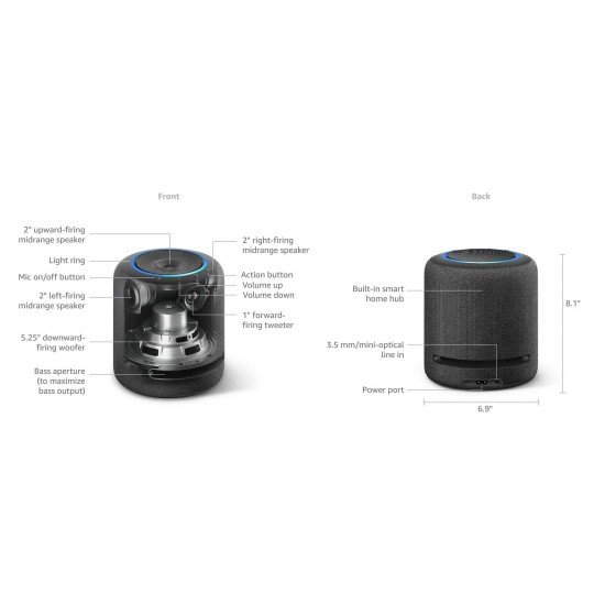 Amazon Echo Studio- Our best-sounding smart speaker ever - With Dolby Atmos, spatial audio processing technology, and Alexa (Color May Vary) Amazon Echo Studio- Our best-sounding smart speaker ever - With Dolby Atmos, spatial audio processing technology, and Alexa (Color May Vary)