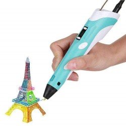3D Pen-2 Professional 3D Printing Drawing Pen with 3 x 1.75mm ABS/PLA Filament for Creative Modelling and Education (Pack of 1)