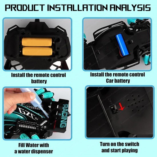 F1 Super Drifter Car Toy, 2.4GHZ Remote Control Car, USB with Rechargeable Battery, Steam Jet Exhaust Car with 360 Degree Rotation Light and Sound Car Toy for 4+ Years Kids, Boys, Girls F1 Super Drifter Car Toy, 2.4GHZ Remote Control Car, USB with Rechargeable Battery, Steam Jet Exhaust Car with 360 Degree Rotation Light and Sound Car Toy for 4+ Years Kids, Boys, Girls
