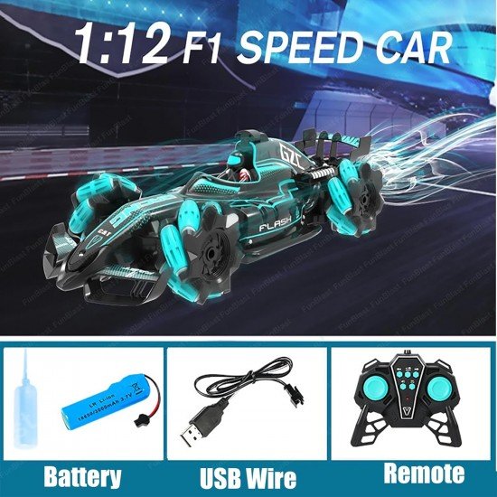 F1 Super Drifter Car Toy, 2.4GHZ Remote Control Car, USB with Rechargeable Battery, Steam Jet Exhaust Car with 360 Degree Rotation Light and Sound Car Toy for 4+ Years Kids, Boys, Girls F1 Super Drifter Car Toy, 2.4GHZ Remote Control Car, USB with Rechargeable Battery, Steam Jet Exhaust Car with 360 Degree Rotation Light and Sound Car Toy for 4+ Years Kids, Boys, Girls