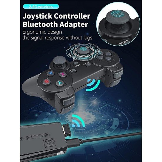 Video Games for Kids 64G Video Game for Kids 4k HD Classic Games Console Built in 10000 Game in TF Card, 9 Emulator Console, HDMI Output TV Video Game Console Black Kids Edition New Video Games for Kids 64G Video Game for Kids 4k HD Classic Games Console Built in 10000 Game in TF Card, 9 Emulator Console, HDMI Output TV Video Game Console Black Kids Edition New