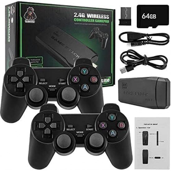 Video Games for Kids 64G Video Game for Kids 4k HD Classic Games Console Built in 10000 Game in TF Card, 9 Emulator Console, HDMI Output TV Video Game Console Black Kids Edition New Video Games for Kids 64G Video Game for Kids 4k HD Classic Games Console Built in 10000 Game in TF Card, 9 Emulator Console, HDMI Output TV Video Game Console Black Kids Edition New