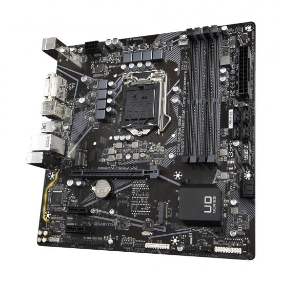 GIGABYTE B560M DS3H V2 (LGA 1200/ Intel/ B560/ Micro-ATX/Dual M.2/ PCIe 4.0/ USB 3.2 Gen1/ GbE LAN/Motherboard), DDR4 GIGABYTE B560M DS3H V2 (LGA 1200/ Intel/ B560/ Micro-ATX/Dual M.2/ PCIe 4.0/ USB 3.2 Gen1/ GbE LAN/Motherboard), DDR4