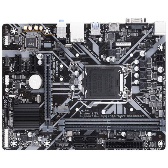 GIGABYTE H310M M.2 2.0 (LGA1151/ Intel/ H310/ Micro ATX/ DDR4/ HDMI 1.4/ M.2/ Motherboard) GIGABYTE H310M M.2 2.0 (LGA1151/ Intel/ H310/ Micro ATX/ DDR4/ HDMI 1.4/ M.2/ Motherboard)