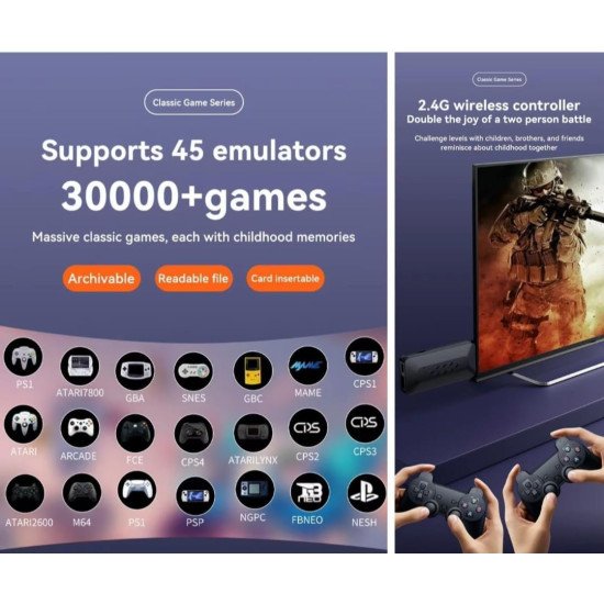 M33 Game Stick 37000+ INBUILT Games Retro Classic 3D 4K Full HD M33 Game Stick 37000+ INBUILT Games Retro Classic 3D 4K Full HD