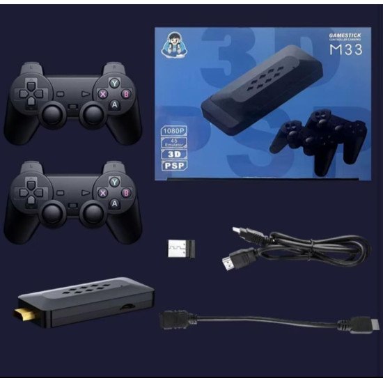 M33 Game Stick 37000+ INBUILT Games Retro Classic 3D 4K Full HD M33 Game Stick 37000+ INBUILT Games Retro Classic 3D 4K Full HD