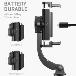 Gimbal for Phone,Camera Tripod Stand for Phone, Smartphone Gimbler for iPhone with Anti-Shake 1-Axis STABILIZER  
