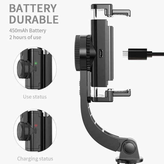 Gimbal for Phone,Camera Tripod Stand for Phone, Smartphone Gimbler for iPhone with Anti-Shake 1-Axis STABILIZER  