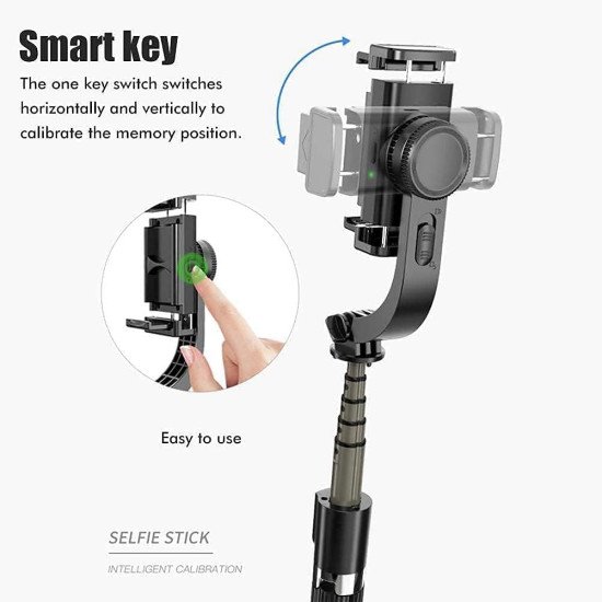 Gimbal for Phone,Camera Tripod Stand for Phone, Smartphone Gimbler for iPhone with Anti-Shake 1-Axis STABILIZER  