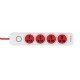 Goldmedal I-Design 4X1 Power Strip With 4 International Sockets, Master Switch, Indicator And 2M Cord - White, 240 Volts Goldmedal I-Design 4X1 Power Strip With 4 International Sockets, Master Switch, Indicator And 2M Cord - White, 240 Volts