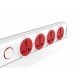 Goldmedal I-Design 4X1 Power Strip With 4 International Sockets, Master Switch, Indicator And 2M Cord - White, 240 Volts Goldmedal I-Design 4X1 Power Strip With 4 International Sockets, Master Switch, Indicator And 2M Cord - White, 240 Volts