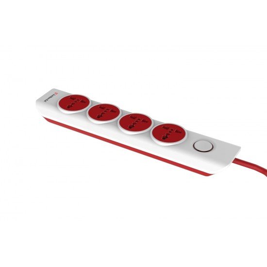 Goldmedal I-Design 4X1 Power Strip With 4 International Sockets, Master Switch, Indicator And 2M Cord - White, 240 Volts Goldmedal I-Design 4X1 Power Strip With 4 International Sockets, Master Switch, Indicator And 2M Cord - White, 240 Volts