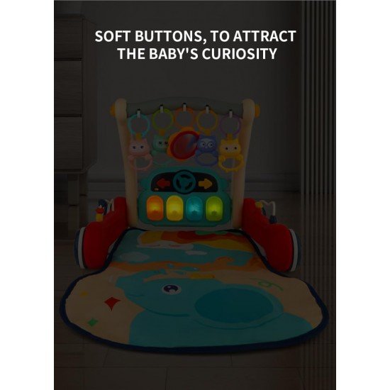 2 in 1 Musical Baby Play Gym with Convertible Walker| Push Walker with Play Piano, Lights, Rattles 2 in 1 Musical Baby Play Gym with Convertible Walker| Push Walker with Play Piano, Lights, Rattles
