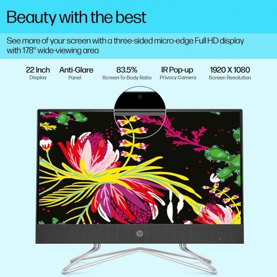 HP All-in-One PC 12th Gen Intel Core i3-1215U 21.5 inch(54.6cm) FHD 8GB RAM, 512GB SSD, Intel UHD Graphics, 510 Black Wireless Keyboard and Mouse Combo (Win 11, MSO, Jet Black, 5.7 Kg) 22-dd2115in HP All-in-One PC 12th Gen Intel Core i3-1215U 21.5 inch(54.6cm) FHD 8GB RAM, 512GB SSD, Intel UHD Graphics, 510 Black Wireless Keyboard and Mouse Combo (Win 11, MSO, Jet Black, 5.7 Kg) 22-dd2115in