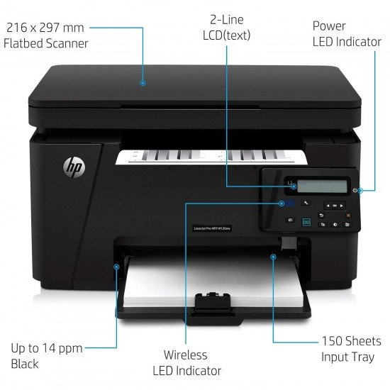 HP Laserjet Pro M126nw All-in-One B&W Printer for Home: Print, Copy, & Scan, Affordable, Compact, Easy Mobile Printing HP Laserjet Pro M126nw All-in-One B&W Printer for Home: Print, Copy, & Scan, Affordable, Compact, Easy Mobile Printing
