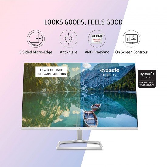 HP M24f 23.8-Inch(60.45cm) Eye Safe Certified Full HD 1920 x 1080 Pixels IPS 3-Sided Micro-Edge LED Monitor HP M24f 23.8-Inch(60.45cm) Eye Safe Certified Full HD 1920 x 1080 Pixels IPS 3-Sided Micro-Edge LED Monitor