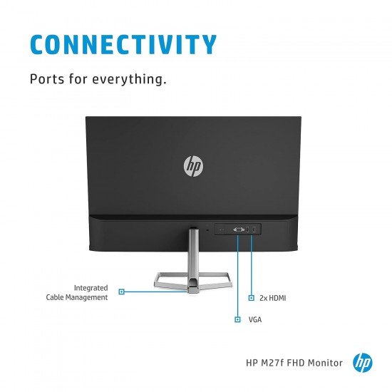 HP M27f 27-inches 68.6cm 1920 x 1080 Pixels Eye-Safe Certified Full HD IPS 3-Sided Micro-Edge Monitor 27 Inch HP M27f 27-inches 68.6cm 1920 x 1080 Pixels Eye-Safe Certified Full HD IPS 3-Sided Micro-Edge Monitor 27 Inch