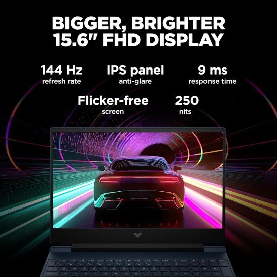 HP Victus Gaming Laptop, AMD Ryzen 5 7535HS, 4GB RTX 2050 GPU, 15.6-inch (39.6 cm), FHD, MSO, 144Hz, 16GB DDR5, 512GB SSD, Backlit KB, B&O, 9ms Response time, Dual Speakers (Blue, 2.37 kg), fb1017AX HP Victus Gaming Laptop, AMD Ryzen 5 7535HS, 4GB RTX 2050 GPU, 15.6-inch (39.6 cm), FHD, MSO, 144Hz, 16GB DDR5, 512GB SSD, Backlit KB, B&O, 9ms Response time, Dual Speakers (Blue, 2.37 kg), fb1017AX