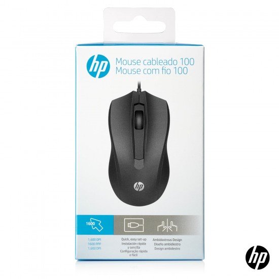 HP Wired Mouse 100 with 1600 DPI Optical Sensor HP Wired Mouse 100 with 1600 DPI Optical Sensor