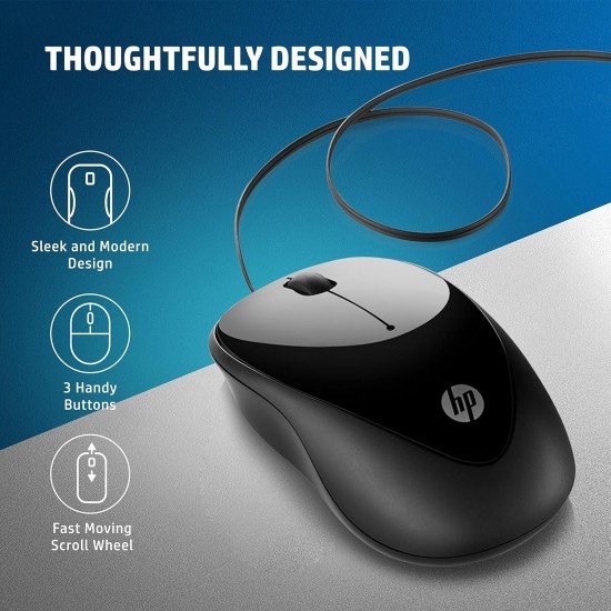 HP X1000 Wired USB Mouse with 3 Handy Buttons HP X1000 Wired USB Mouse with 3 Handy Buttons