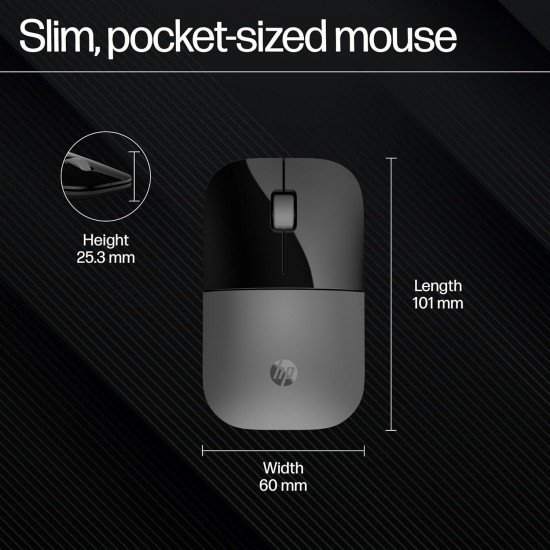 HP Z3700 USB Wireless Mouse/2.4GHz Wireless Connection/ 1200DPI (Silver) HP Z3700 USB Wireless Mouse/2.4GHz Wireless Connection/ 1200DPI (Silver)