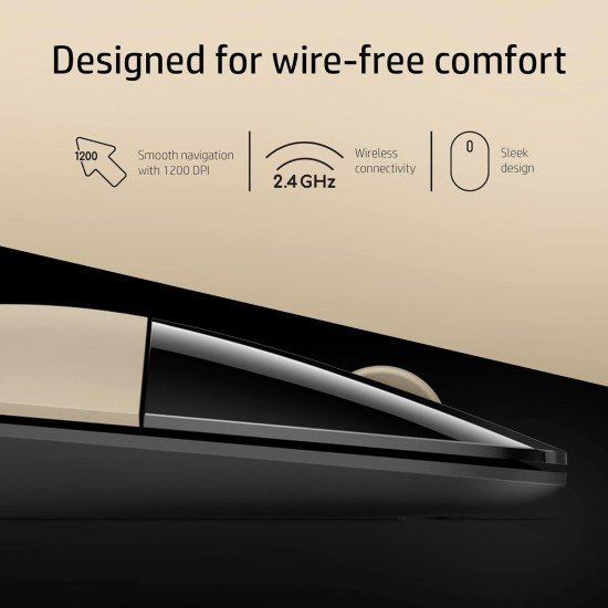HP Z3700 Wireless Optical Mouse with USB Receiver and 2.4GHz Wireless Connection (Modern Gold) HP Z3700 Wireless Optical Mouse with USB Receiver and 2.4GHz Wireless Connection (Modern Gold)