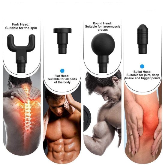 Handheld Deep Tissue Muscle Massager Gun KH-320 – Portable Percussion Therapy Tool for Pain Relief & Recovery  
