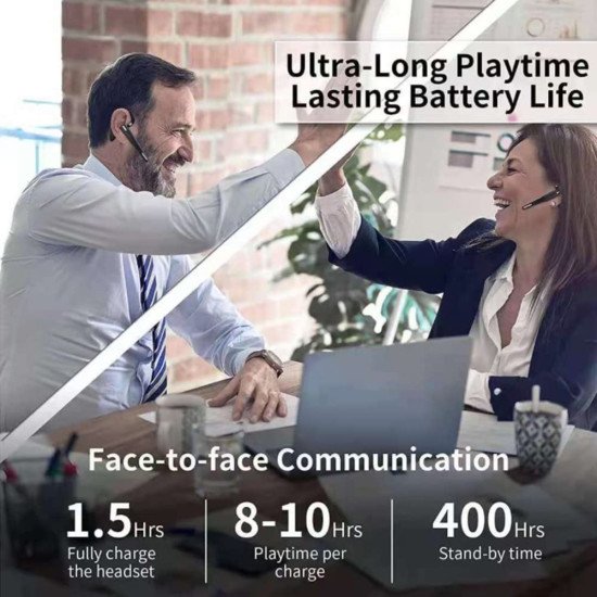 YYK525 Business Headset, Over-Ear Headphones With Mic, Bluetooth5.1 Over Ear Headset, 180° Rotating Earhook 