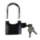 Inditradition High Security Alarm Padlock | Multipurpose Use, 110dba Alarm Sound, 3 Keys (Black)