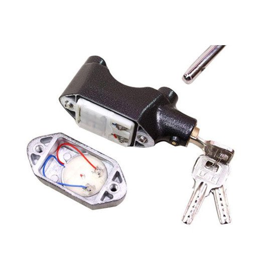 Inditradition High Security Alarm Padlock | Multipurpose Use, 110dba Alarm Sound, 3 Keys (Black)