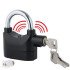 Inditradition High Security Alarm Padlock | Multipurpose Use, 110dba Alarm Sound, 3 Keys (Black)