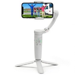 3-Axis Gray Smartphone Gimbal - Wide Angle Handheld Vlogging Stabilizer 