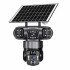 Supar 3 Lens Solar 4G Powered PTZ Outdoor CCTV Camera | 360° View | Color Night Vision | Two Way Audio | 4G SIM-Based Security Camera for Home with Mobile App V380 Pro (3 Lens Solar)