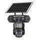 Supar 3 Lens Solar 4G Powered PTZ Outdoor CCTV Camera | 360° View | Color Night Vision | Two Way Audio | 4G SIM-Based Security Camera for Home with Mobile App V380 Pro (3 Lens Solar)