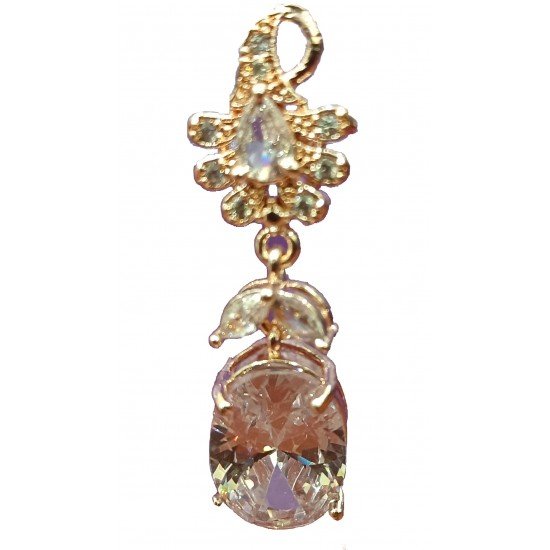 Fashion Latest Stylish Trendy Rose Gold Plated American Crystal Studded Contemporary Drop Earrings for Women & Girls Fashion Latest Stylish Trendy Rose Gold Plated American Crystal Studded Contemporary Drop Earrings for Women & Girls