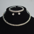 Crystal Rhinestone Choker Necklace, Bracelet and Earrings Set  