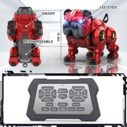 Robot Dog for Kids, Remote Control Robot Rechargeable Programing Stunt Robo Dog with Sing, Dance, Touch Function  