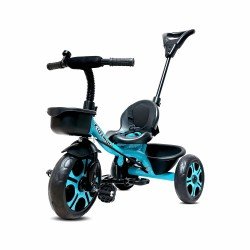 Tricycle with Parental Control, Storage Basket, Cushion Seat and Seat Belt for 12 Months to 48 Months Boys/Girls/Carrying Capacity Upto 30 Kgs (Color May Vary)