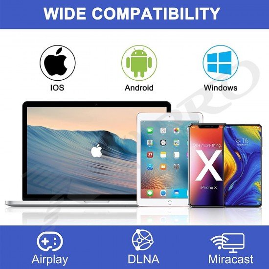 Wi-Fi Display Dongle | DLNA Wireless HDMI Screen Mirroring WiFi Adaptor (CROMECAST) Wi-Fi Display Dongle | DLNA Wireless HDMI Screen Mirroring WiFi Adaptor (CROMECAST)