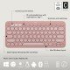 Logitech Pebble 2 Combo, Wireless Keyboard and Mouse, Quiet and Portable (Tonal Rose)