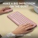 Logitech Pebble 2 Combo, Wireless Keyboard and Mouse, Quiet and Portable (Tonal Rose)