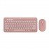 Logitech Pebble 2 Combo, Wireless Keyboard and Mouse, Quiet and Portable (Tonal Rose)