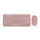 Logitech Pebble 2 Combo, Wireless Keyboard and Mouse, Quiet and Portable (Tonal Rose)