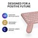 Logitech Pebble 2 Combo, Wireless Keyboard and Mouse, Quiet and Portable (Tonal Rose)