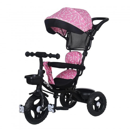 Tricycle with Canopy Plug N Play Kids/Parental Control, Cushion seat and Safety Guard Rail for 12 Months to 48 Months Boys/Girls / Carrying Capacity Upto 30kgs Tricycle with Canopy Plug N Play Kids/Parental Control, Cushion seat and Safety Guard Rail for 12 Months to 48 Months Boys/Girls / Carrying Capacity Upto 30kgs