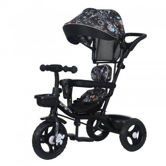 Tricycle with Canopy Plug N Play Kids/Parental Control, Cushion seat and Safety Guard Rail for 12 Months to 48 Months Boys/Girls / Carrying Capacity Upto 30kgs Tricycle with Canopy Plug N Play Kids/Parental Control, Cushion seat and Safety Guard Rail for 12 Months to 48 Months Boys/Girls / Carrying Capacity Upto 30kgs