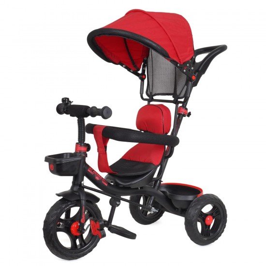 Tricycle with Canopy Plug N Play Kids/Parental Control, Cushion seat and Safety Guard Rail for 12 Months to 48 Months Boys/Girls / Carrying Capacity Upto 30kgs Tricycle with Canopy Plug N Play Kids/Parental Control, Cushion seat and Safety Guard Rail for 12 Months to 48 Months Boys/Girls / Carrying Capacity Upto 30kgs