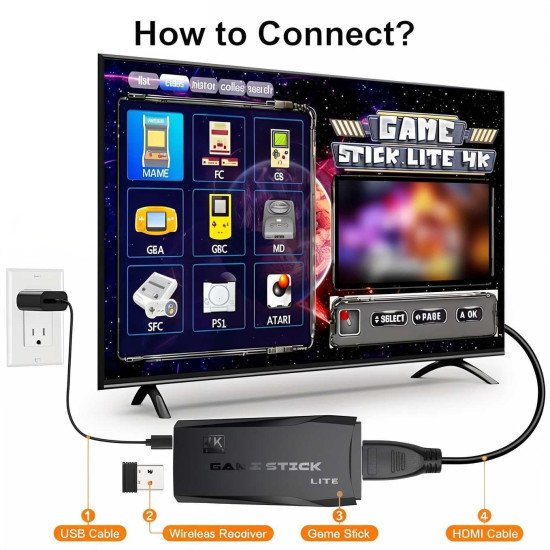 Video Game M8 Game Console with 2 Wireless Controllers (Model:-M8)
