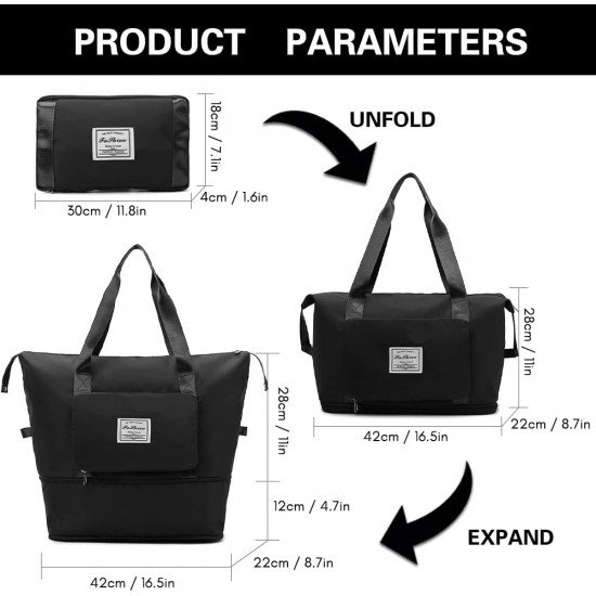 Foldable Duffle Bag for Travelling |Waterproof and Large Travel Bag for Women Luggage Foldable Duffle Bag for Travelling |Waterproof and Large Travel Bag for Women Luggage